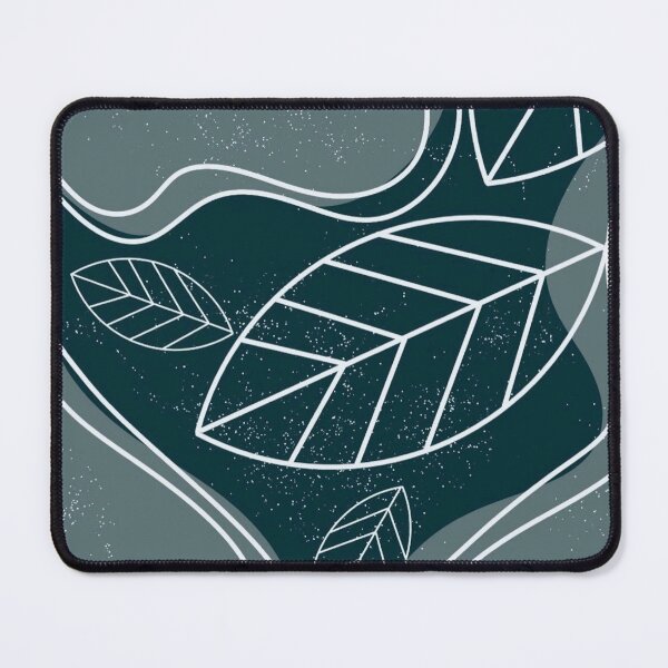 Item preview, Dark Teal Botanical Leaves Pattern Minimalist Line Art designed and sold by LYAN-STORE.