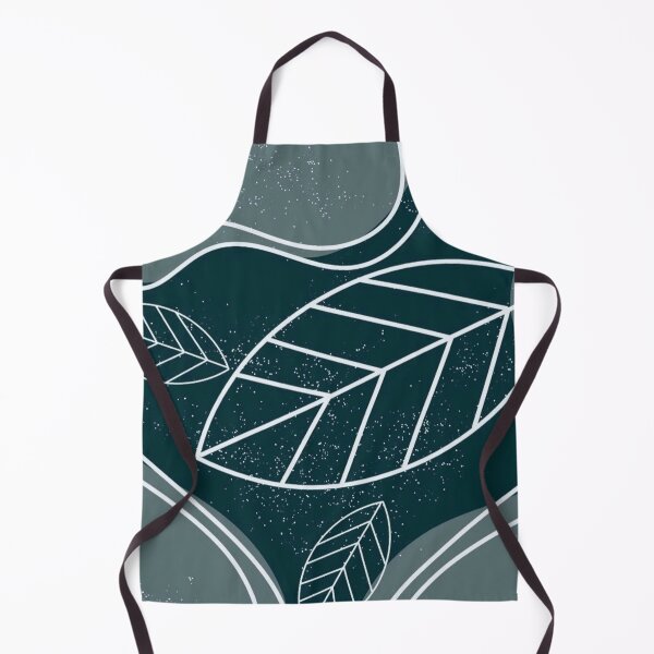 Item preview, Dark Teal Botanical Leaves Pattern Minimalist Line Art designed and sold by LYAN-STORE.