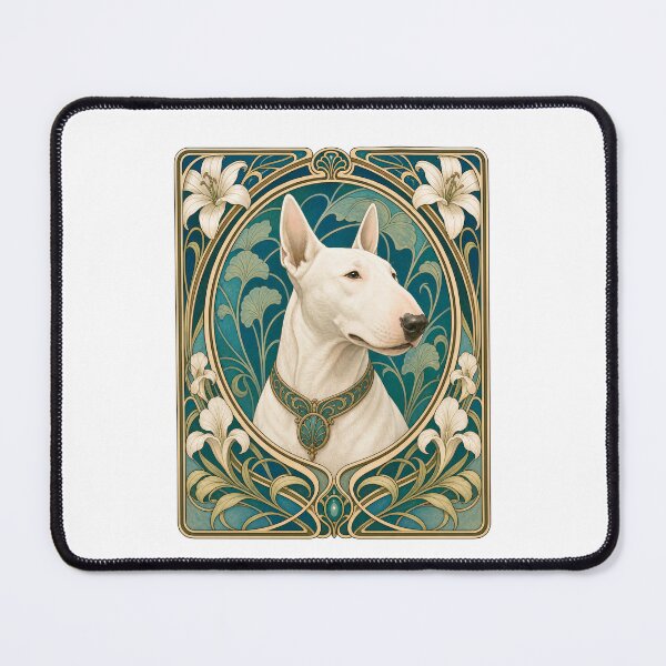 Item preview, Belle Epoque Bull Terrier Dog Mom Dad Art designed and sold by AntiqueImages.