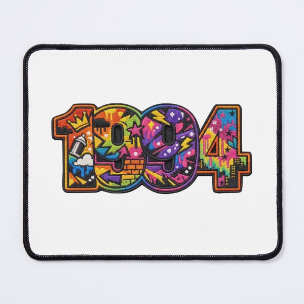 Item preview, Vintage 1994 Design Fake Embroidery Street Art Patch Style designed and sold by digital.stickerperso.com.
