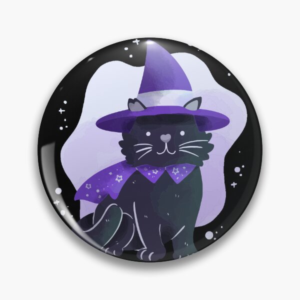 Item preview, Cute Black Cat Witch Hat Starry Purple Cape Watercolor Magical Halloween Graphic T-Shirt designed and sold by DERA RAY.