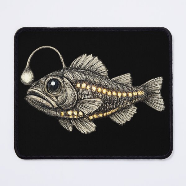 Item preview, Lanternfish fish art - ocean designed and sold by DamioPolArt.