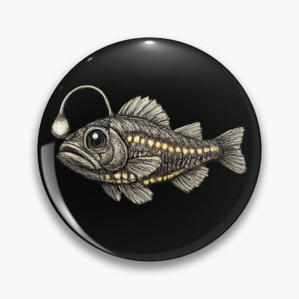 Item preview, Lanternfish fish art - ocean designed and sold by DamioPolArt.