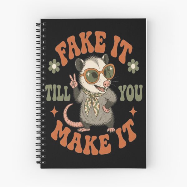 Item preview, Fake It Till You Make It Funny Retro Opossum Vintage 70s Groovy designed and sold by ElkasDesign.