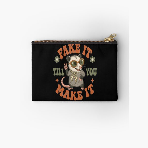 Item preview, Fake It Till You Make It Funny Retro Opossum Vintage 70s Groovy designed and sold by ElkasDesign.