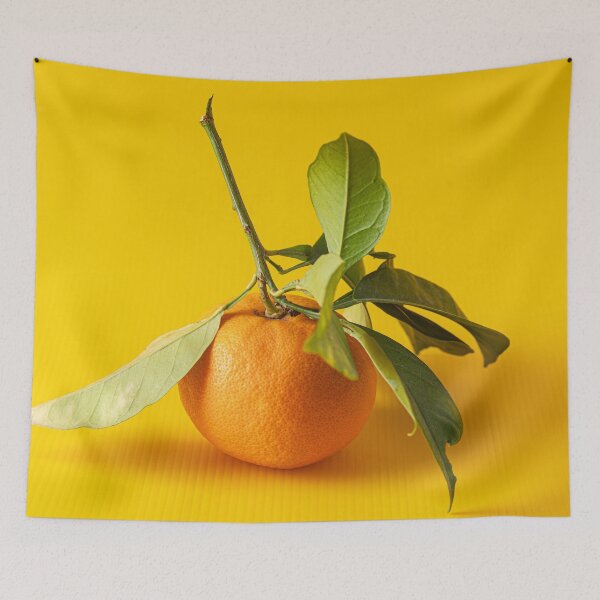 Item preview, Vibrant Pop Art Orange on Sunny Yellow Background  designed and sold by MariaAbaza.