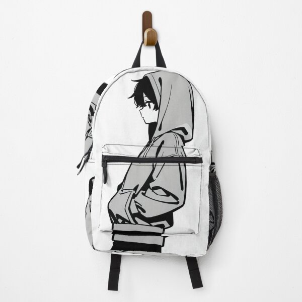 Item preview, Fashion - Man in Gray Hoodie Hood Up Streetwear Anime Variant 2 designed and sold by AnimeShin.