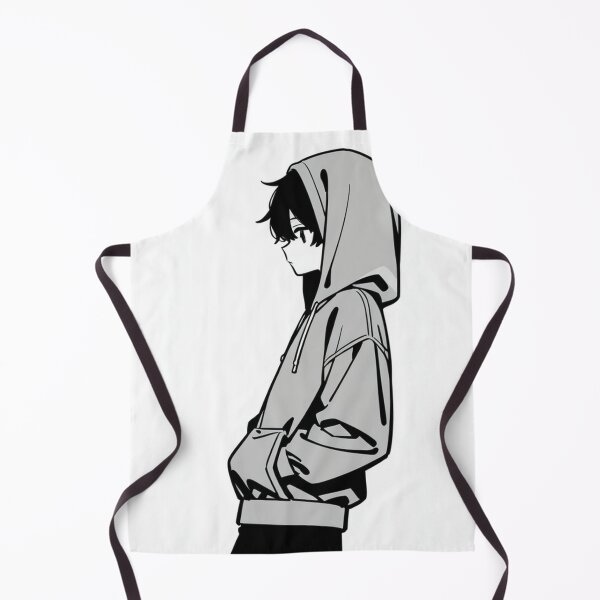 Item preview, Fashion - Man in Gray Hoodie Hood Up Streetwear Anime Variant 2 designed and sold by AnimeShin.