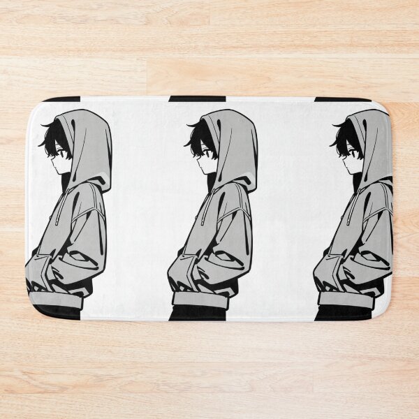 Item preview, Fashion - Man in Gray Hoodie Hood Up Streetwear Anime Variant 2 designed and sold by AnimeShin.