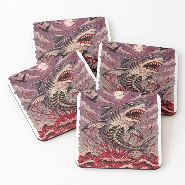 Item preview, Zombie Shark Full Moon designed and sold by Squiggle Happy.