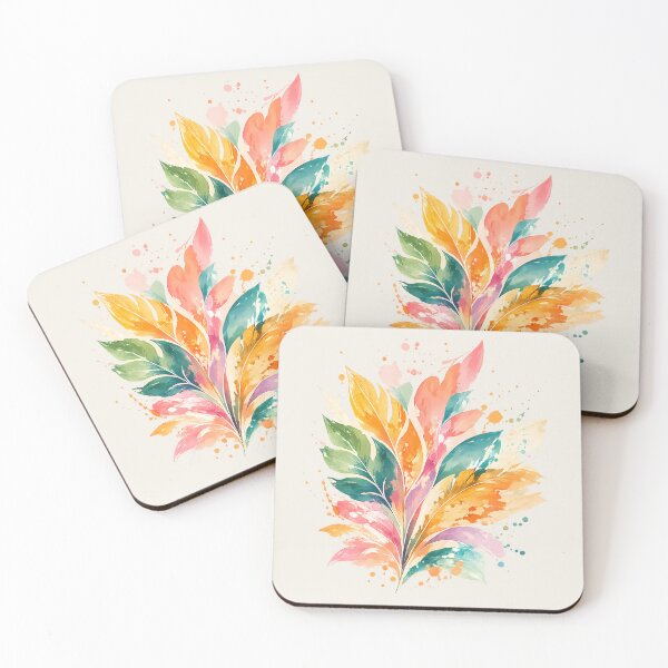 Item preview, Colorful Watercolor Feather Boho Decor Collection designed and sold by IRYNASHOP.
