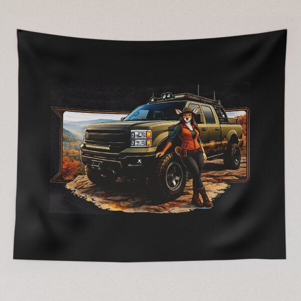Item preview, Lifted Offroad Truck Fox Furry Enthusiast Adventure designed and sold by CalyZOam99.