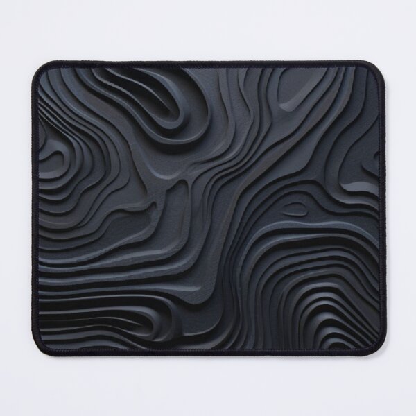Item preview, Luxury Black Topographic Map Minimalist 3D Contour Lines Pattern designed and sold by LYAN-STORE.