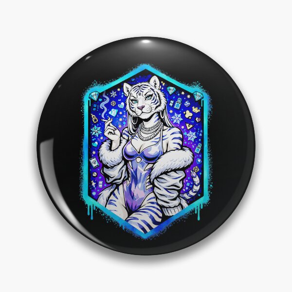 Item preview, White Tiger Queen Boss Lady Luxury Diamonds designed and sold by CalyZOam99.