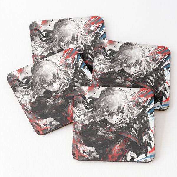 Item preview, Dark Anime Warrior Girl | Crimson Battle Fantasy Manga Art designed and sold by Dyan4.