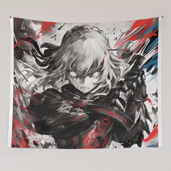 Item preview, Dark Anime Warrior Girl | Crimson Battle Fantasy Manga Art designed and sold by Dyan4.