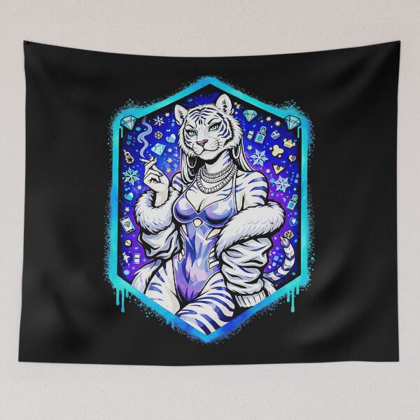 Item preview, White Tiger Queen Boss Lady Luxury Diamonds designed and sold by CalyZOam99.