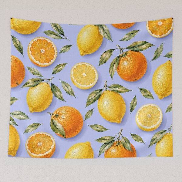 Item preview, Mediterranean Citrus Pattern with Lemons and Oranges designed and sold by TheSlowShore.