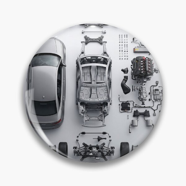 Item preview, Minimalist Component Layout Car Illustration Design Perfect For Petrolheads designed and sold by RevUpDesign.