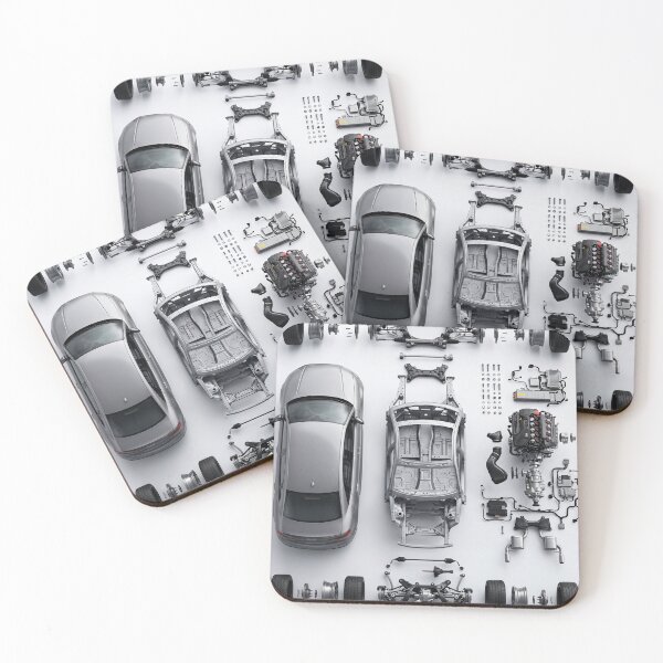 Item preview, Minimalist Component Layout Car Illustration Design Perfect For Petrolheads designed and sold by RevUpDesign.