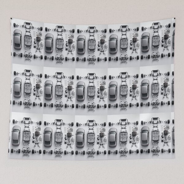 Item preview, Minimalist Component Layout Car Illustration Design Perfect For Petrolheads designed and sold by RevUpDesign.