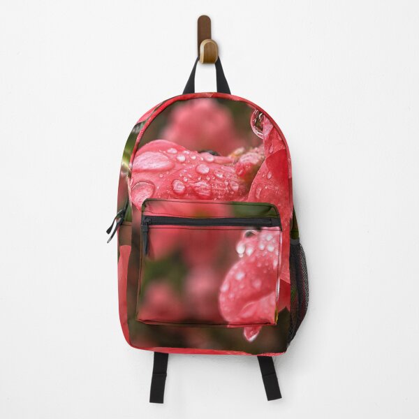 Item preview, Pink Flowering Quince with Dew Drops designed and sold by Violafleurviolett.
