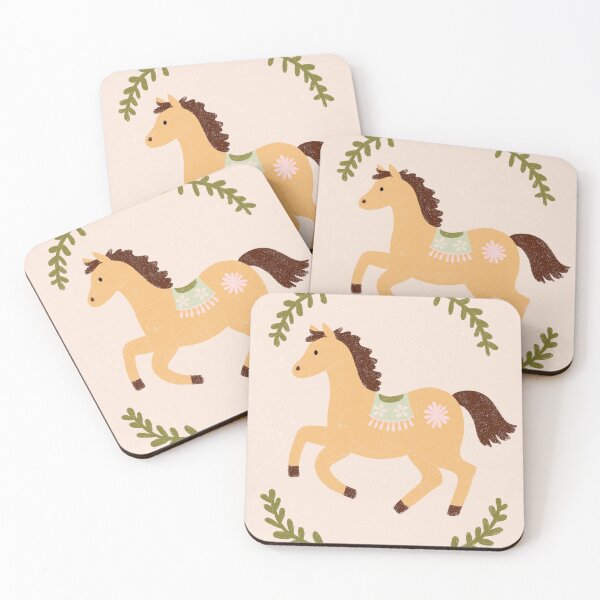 Item preview, Whimsical Horse – Charming Folk Art Nursery designed and sold by Studio Remier.