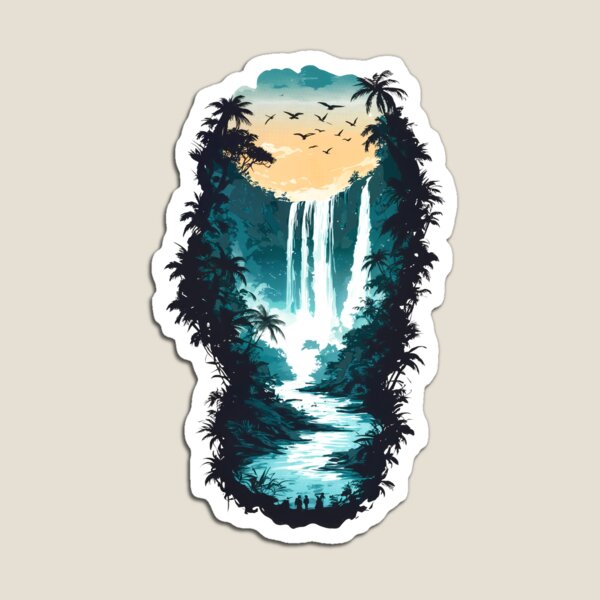 Item preview, Iguazu Falls Double Exposure Landscape designed and sold by JacksoonLester.