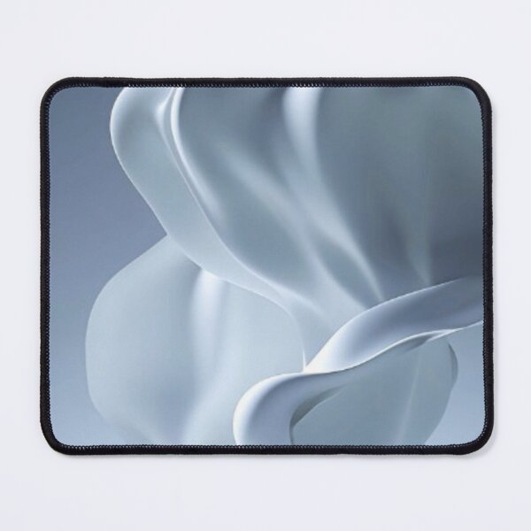 Item preview, Minimalist White Silk Waves Abstract 3D Fabric Flow designed and sold by LYAN-STORE.