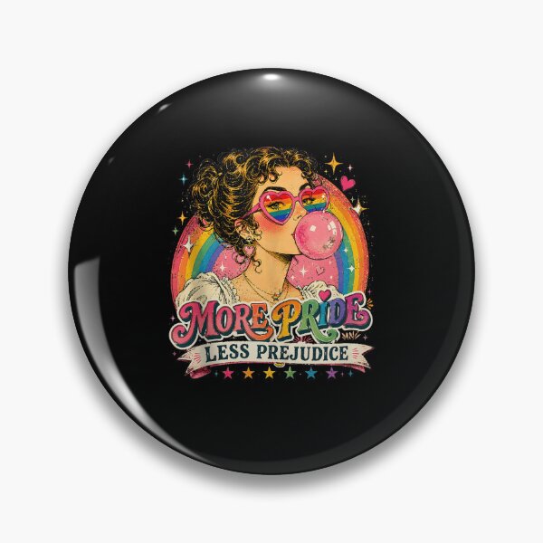 Item preview, More Pride Less Prejudice Retro LGBTQ Rainbow Pride Design designed and sold by thefirstbroo.