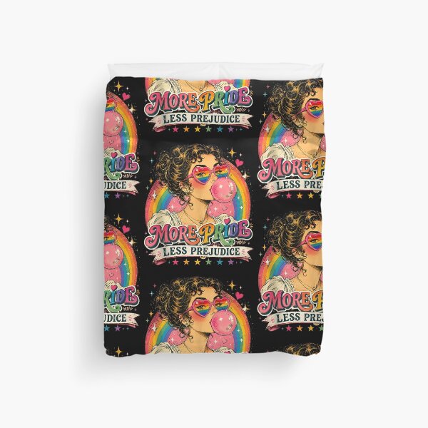 Item preview, More Pride Less Prejudice Retro LGBTQ Rainbow Pride Design designed and sold by thefirstbroo.