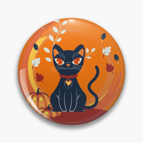 Item preview, Dark Navy Cat Glowing Pumpkin Autumn Leaves Swirl Halloween Botanical Graphic T-Shirt designed and sold by DERA RAY.