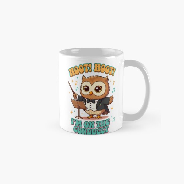 Item preview, Cute Owl Music Conductor designed and sold by Purrfect Harmony Gifts.