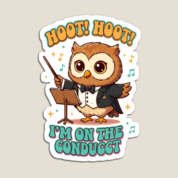 Item preview, Cute Owl Music Conductor designed and sold by Purrfect Harmony Gifts.