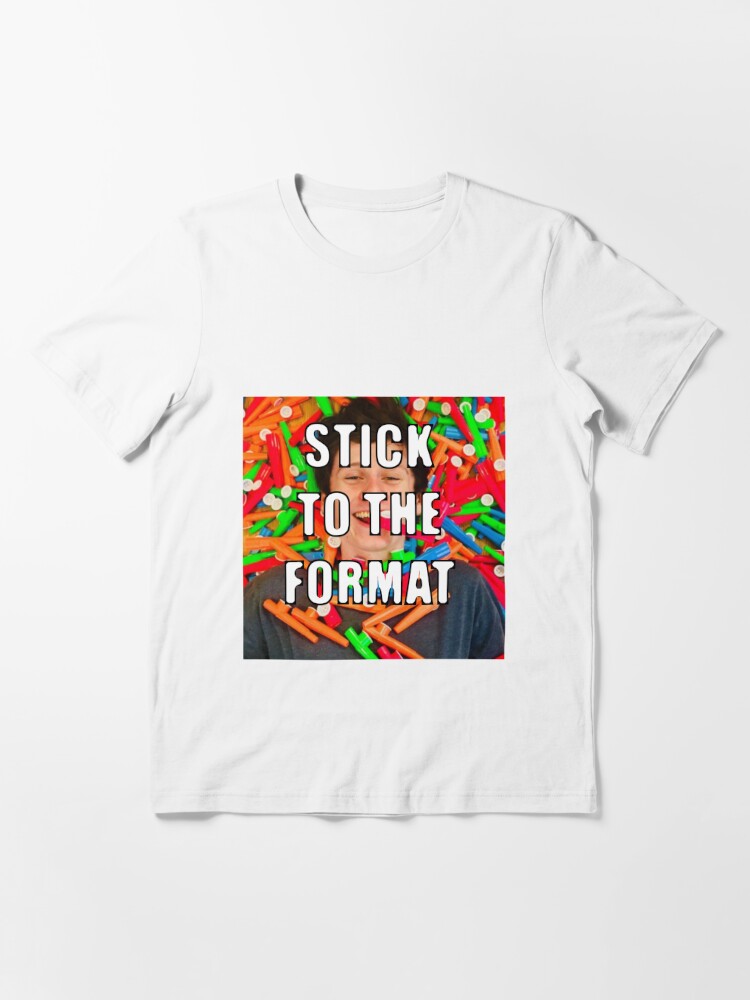 Jacksucksatlife Mc Merch Stick To The Format T Shirt By Boogwout Redbubble - made jack a shirt on roblox jacksucksatlife