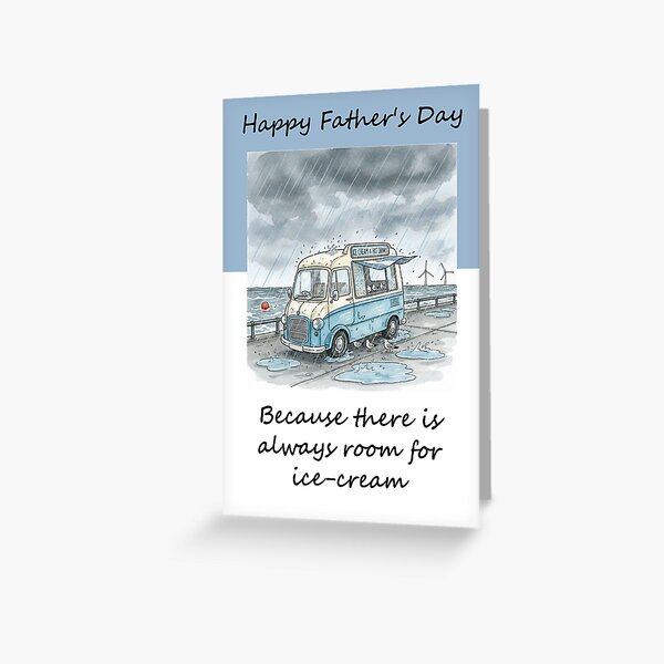Item preview, MisReadCards Happy Father's Day (icecream) designed and sold by misreadcards.