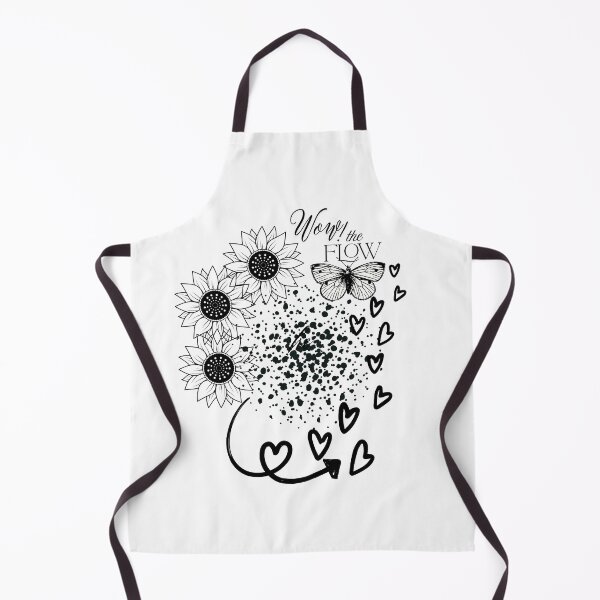 Item preview, Go with the flow, clean and trendy Boho, sunflower and heart graphic with the quote “Wow! The Flow” for essential T-shirts, and other apparel designed and sold by MKTreasures.