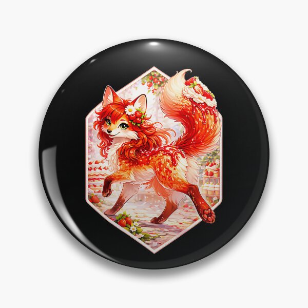 Item preview, Strawberry Dessert Fox Cute Fantasy Animal designed and sold by CalyZOam99.