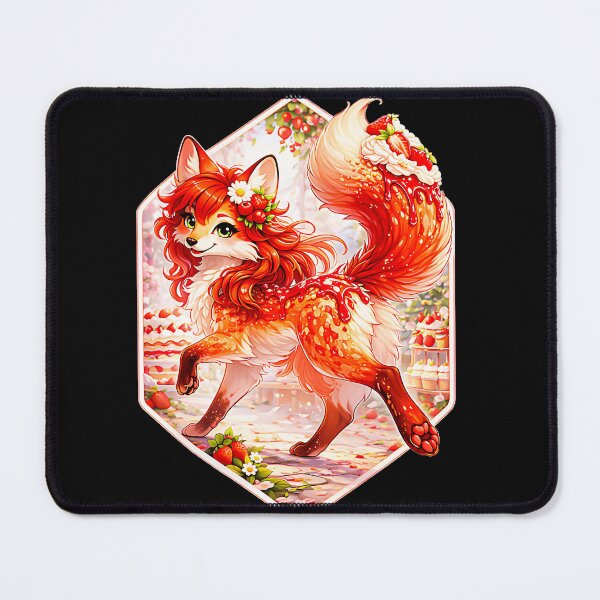 Item preview, Strawberry Dessert Fox Cute Fantasy Animal designed and sold by CalyZOam99.