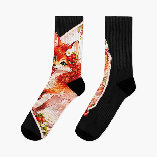 Item preview, Strawberry Dessert Fox Cute Fantasy Animal designed and sold by CalyZOam99.