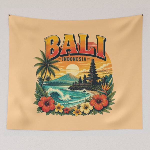 Item preview, Bali Indonesia – Tropical Sunset Temple Design designed and sold by ABLAT_CREATIONS.