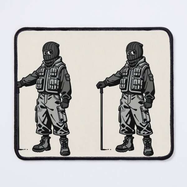 Item preview, Fashion - Man in Gray Puffer Vest Balaclava Cargo Streetwear Anime Variant 2 designed and sold by AnimeShin.