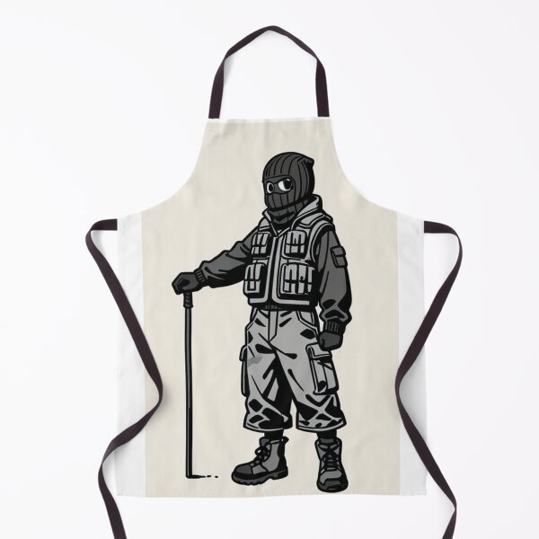 Item preview, Fashion - Man in Gray Puffer Vest Balaclava Cargo Streetwear Anime Variant 2 designed and sold by AnimeShin.