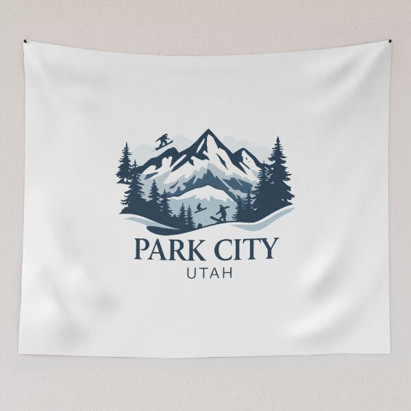 Item preview, Park City Utah Skier Snowboarder Mountain Winter Sports designed and sold by Simsimah26Parks.