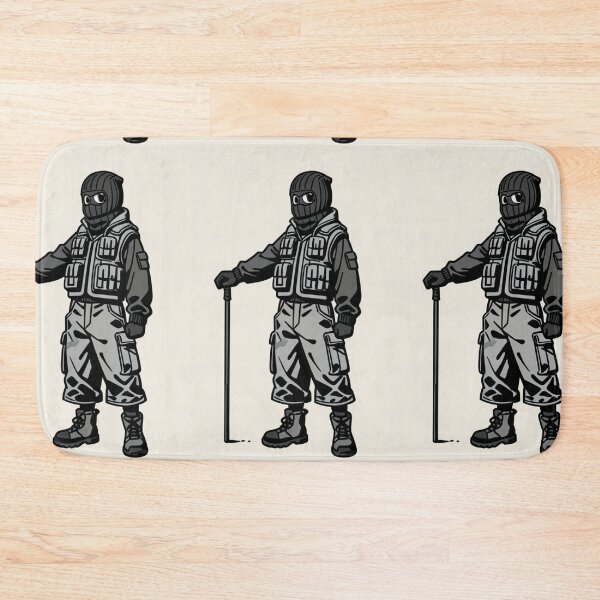Item preview, Fashion - Man in Gray Puffer Vest Balaclava Cargo Streetwear Anime Variant 2 designed and sold by AnimeShin.