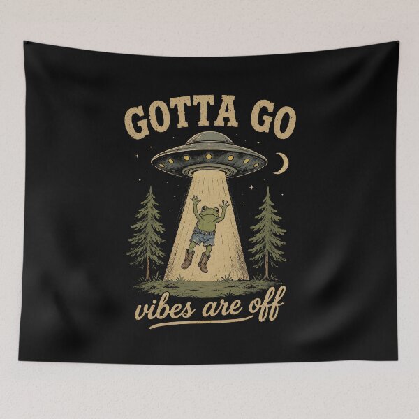 Item preview, Gotta Go Vibes are Off Frog designed and sold by zoes-ink.
