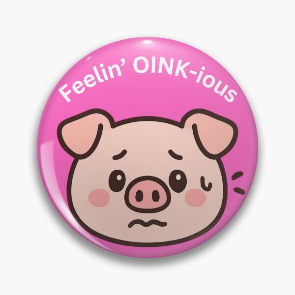Item preview, Cute Anxious Pig [Rectangular Edition] designed and sold by Social Signals.