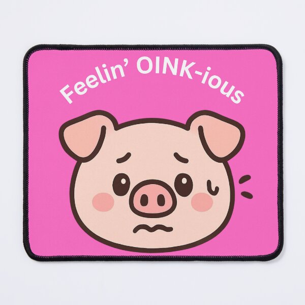 Item preview, Cute Anxious Pig [Rectangular Edition] designed and sold by Social Signals.