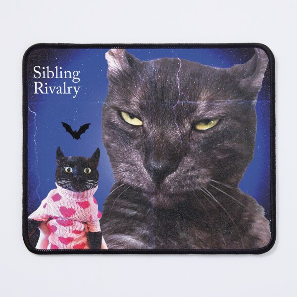 Item preview, Meme Cat Meevin: Funny Retro Design: Sibling Rivalry designed and sold by dillarrart.
