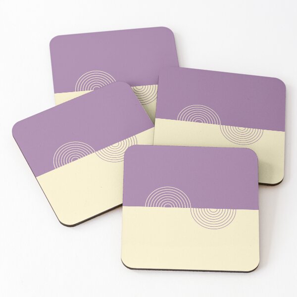 Item preview, The Continuum - Purple and Cream Minimalist Geometric designed and sold by artdocaj.